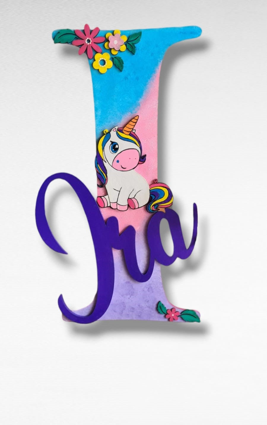 Unicorn theme nameplate for kids