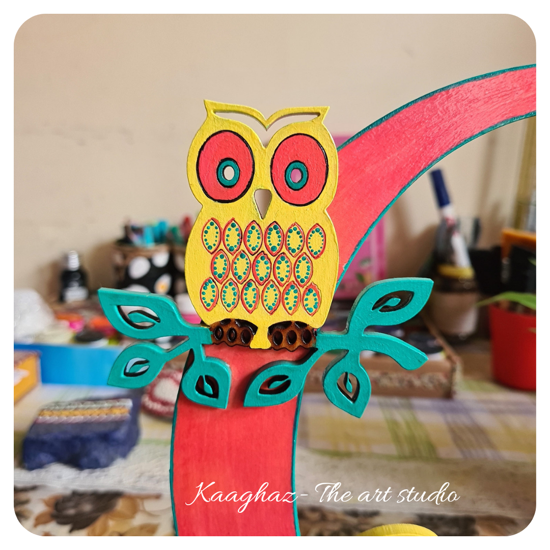Owl theme monogram nameboard for kids