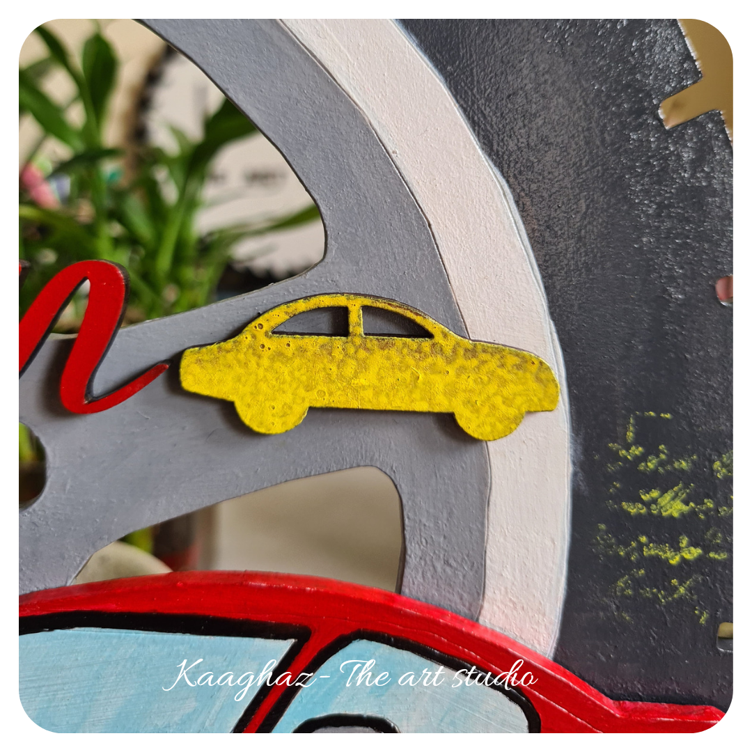 Car theme wheel nameboard