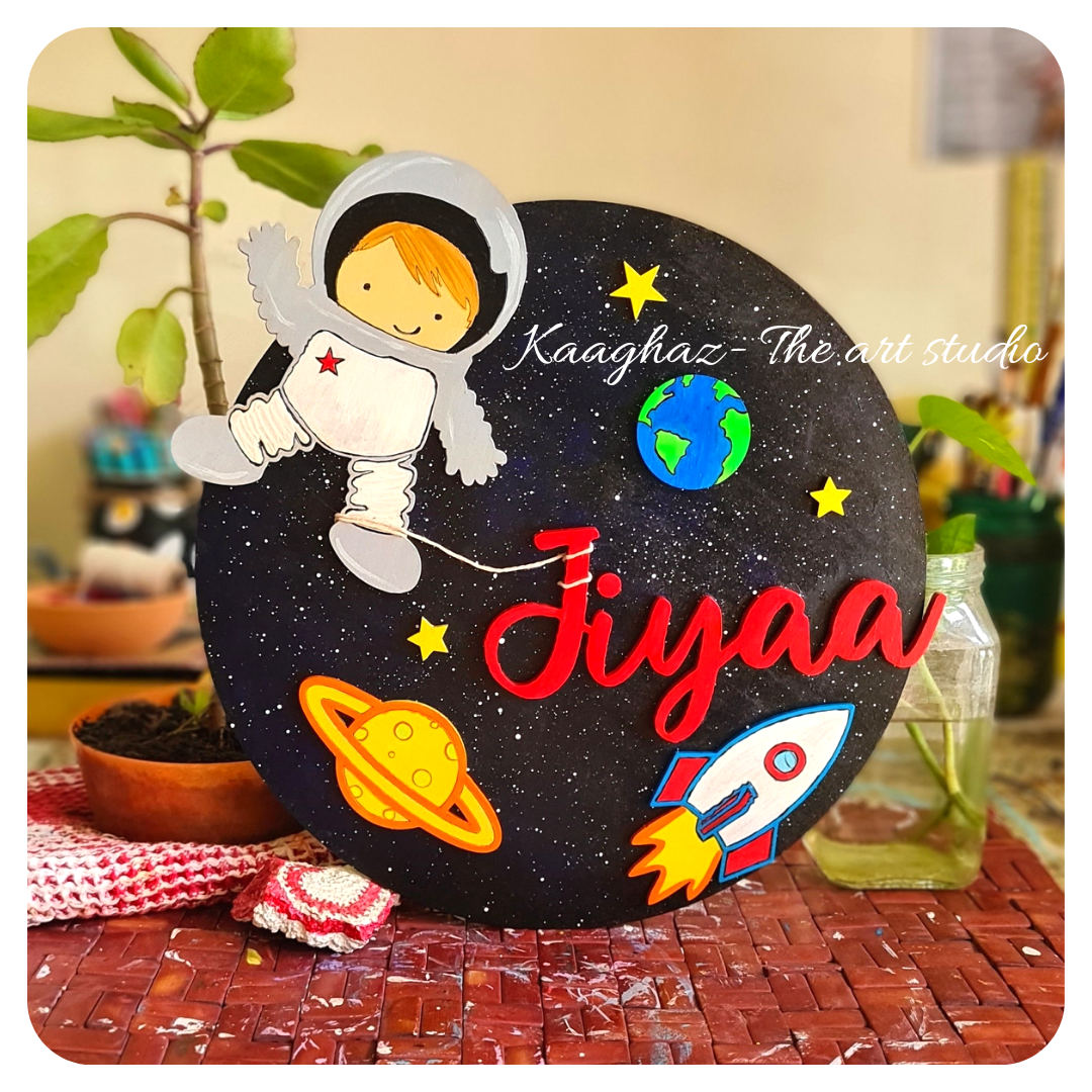 Space theme nameboard for kids -2