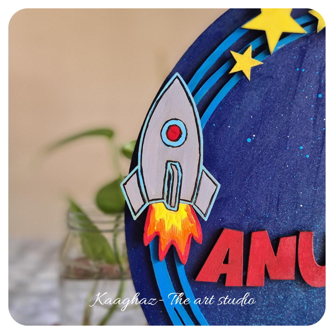 Space theme Nameboard for kids- 1