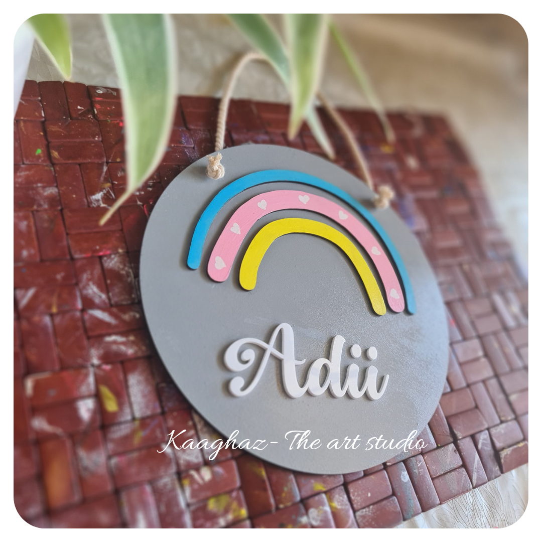 Rainbow nameboard for kids