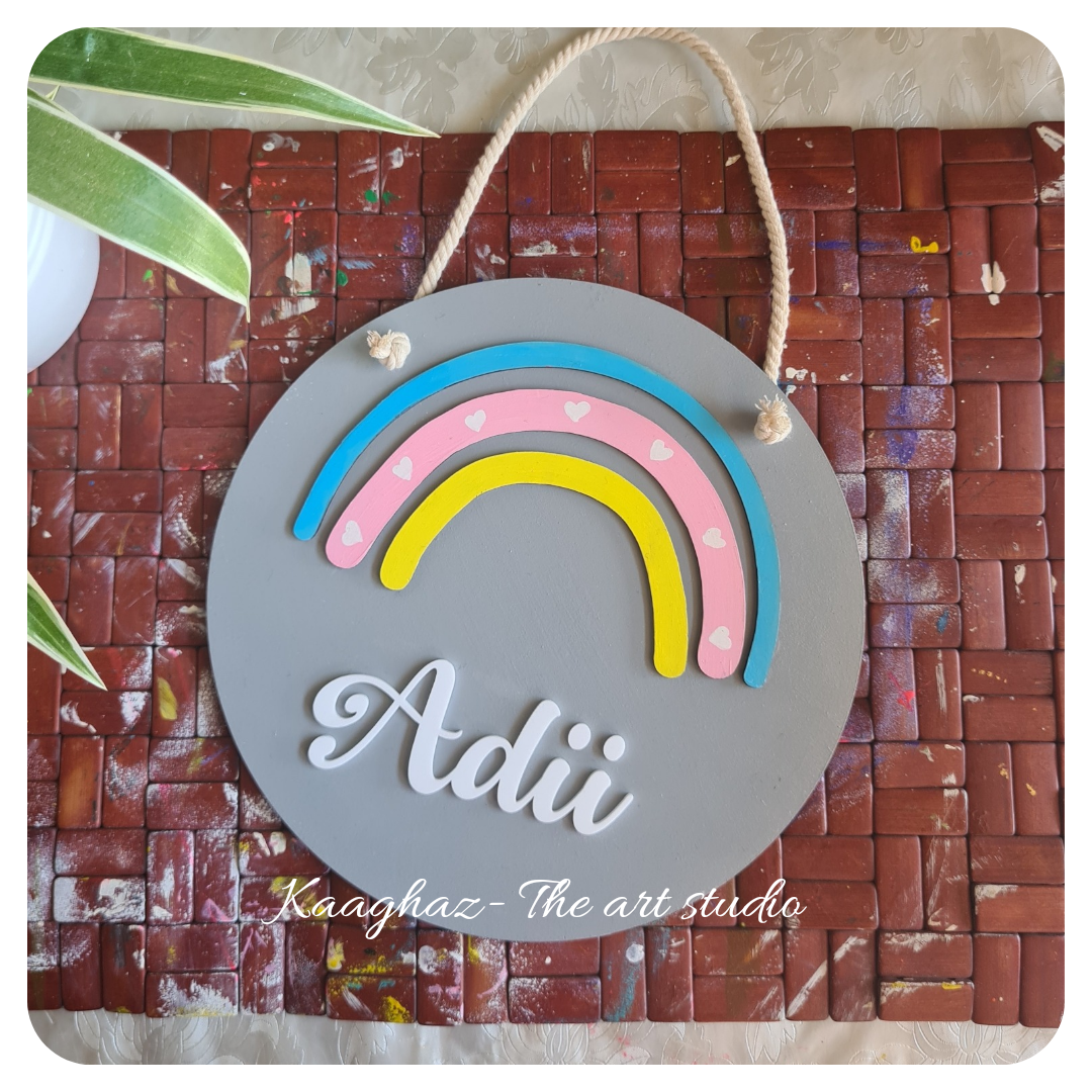 Rainbow nameboard for kids