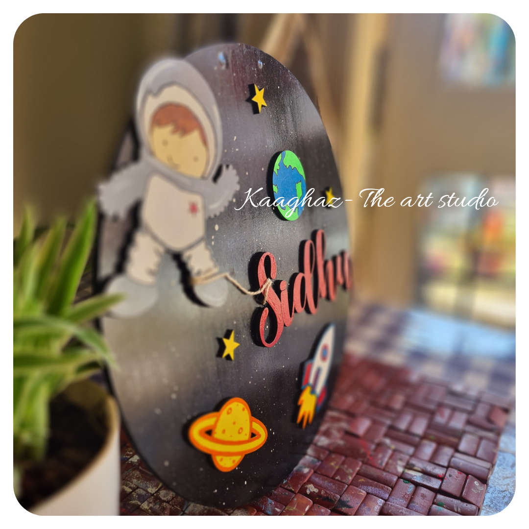 Space theme nameboard for kids -2