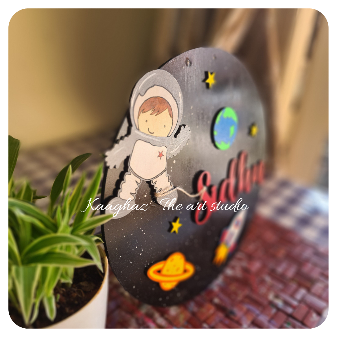 Space theme nameboard for kids -2