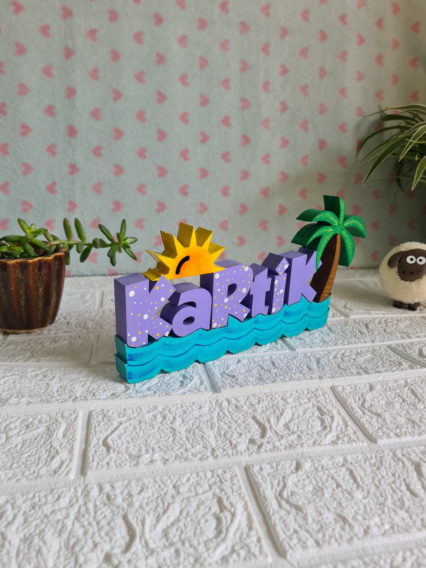 Free Standing Beach theme name sign