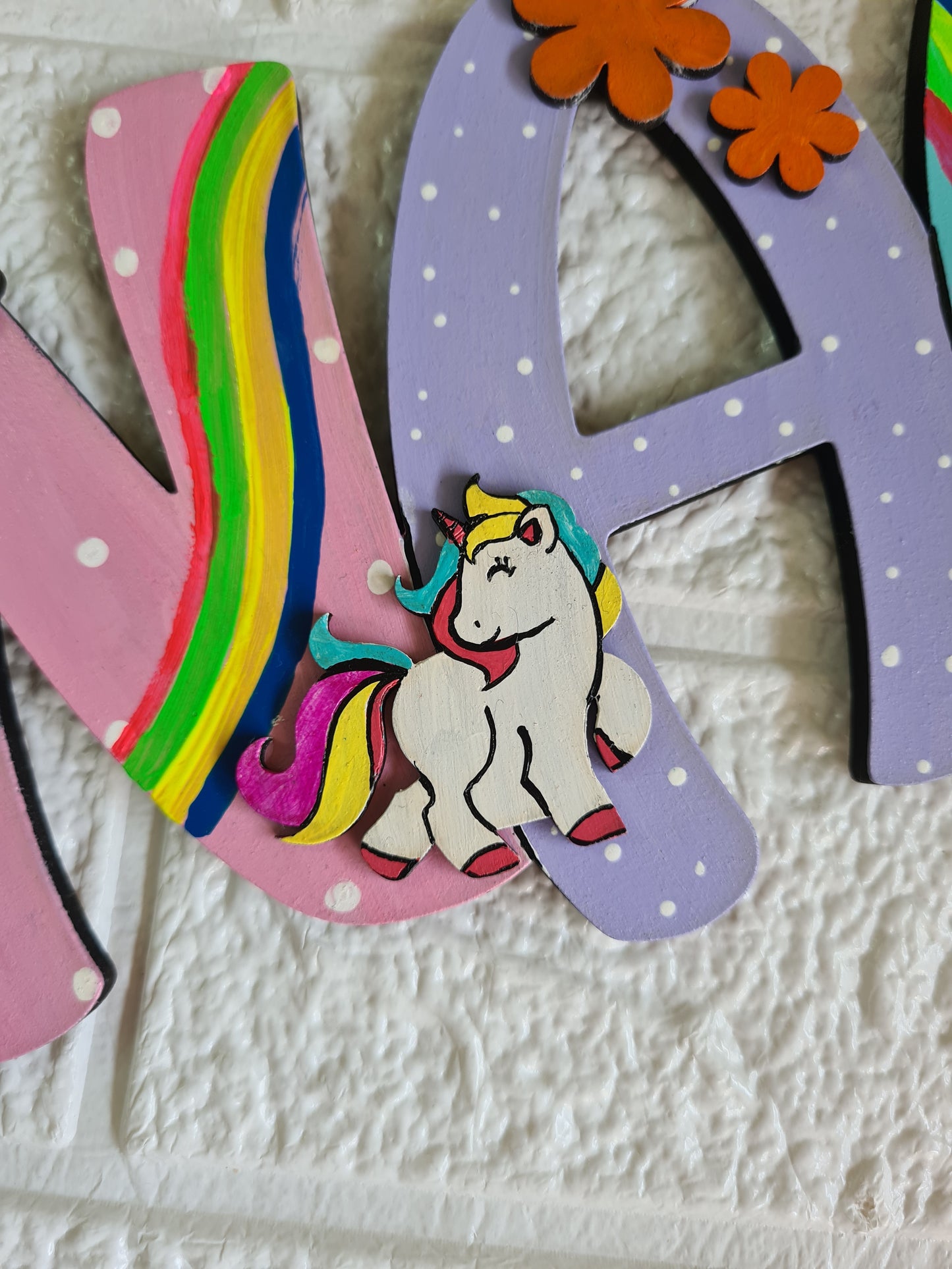 Unicorn theme nameplate for kids