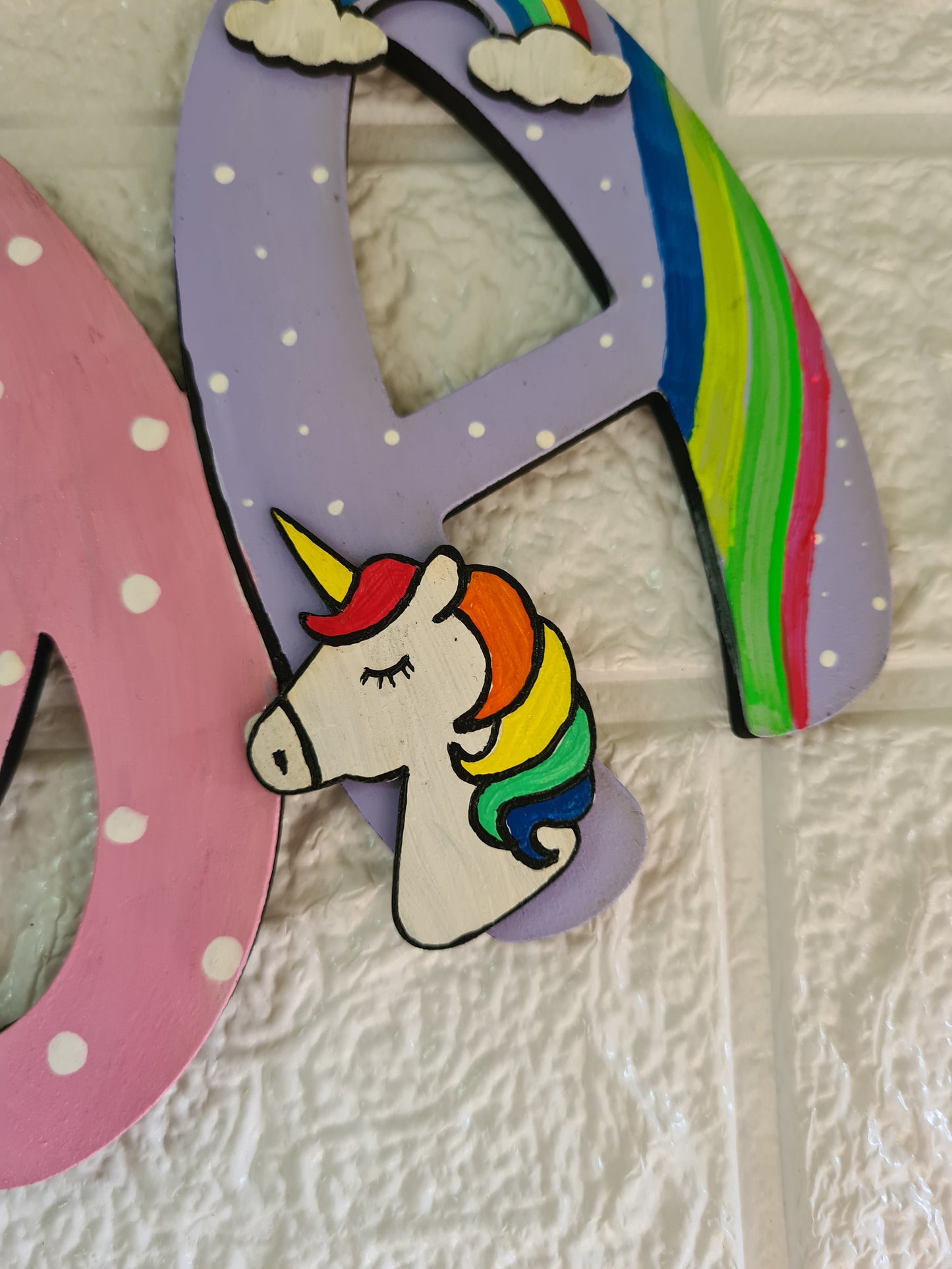 Unicorn theme nameplate for kids