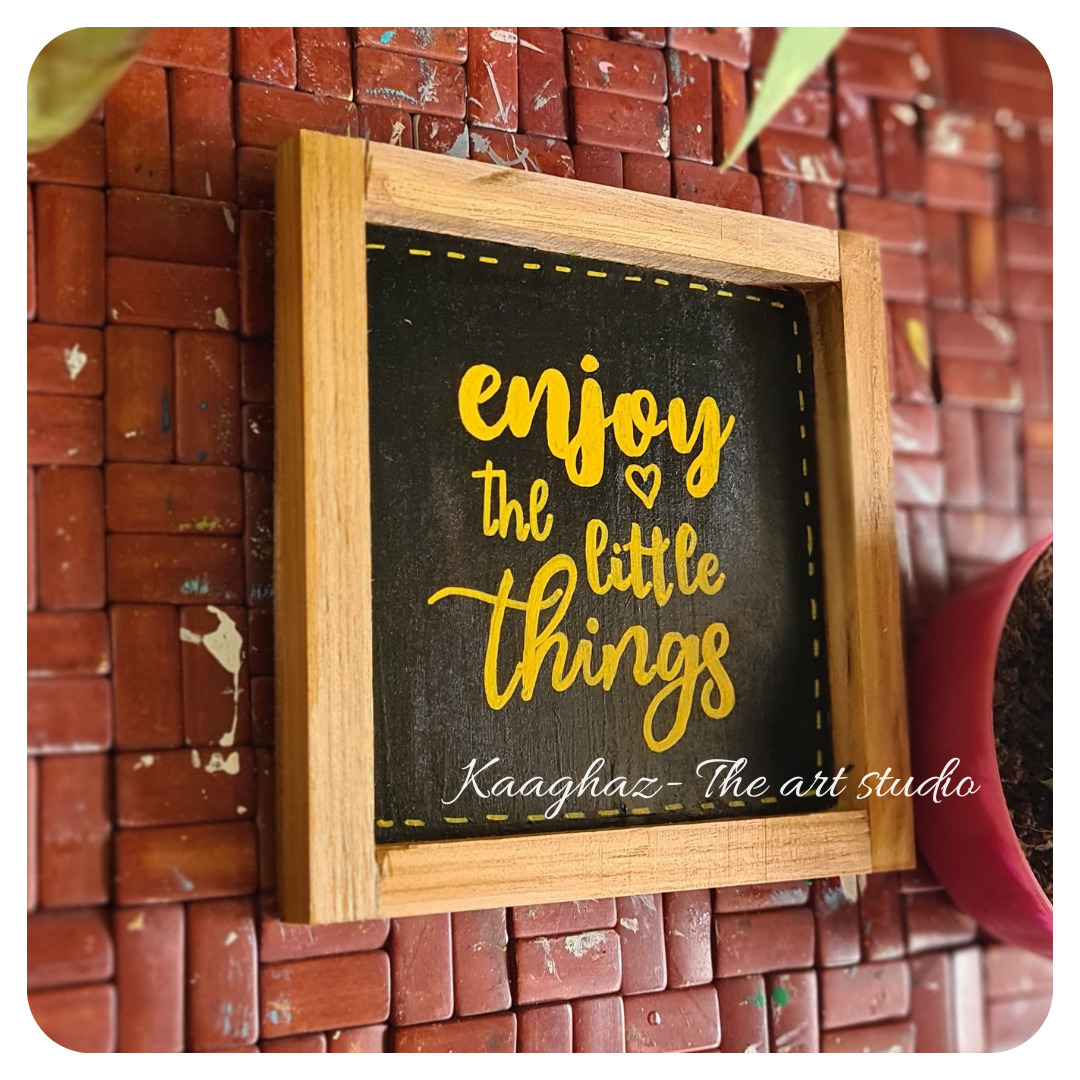 Quote wall frames- Enjoy the little things