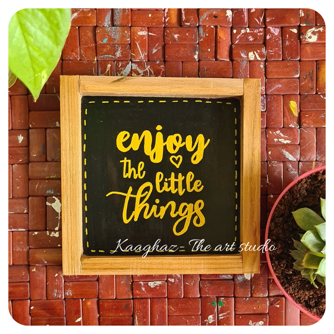 Quote wall frames- Enjoy the little things