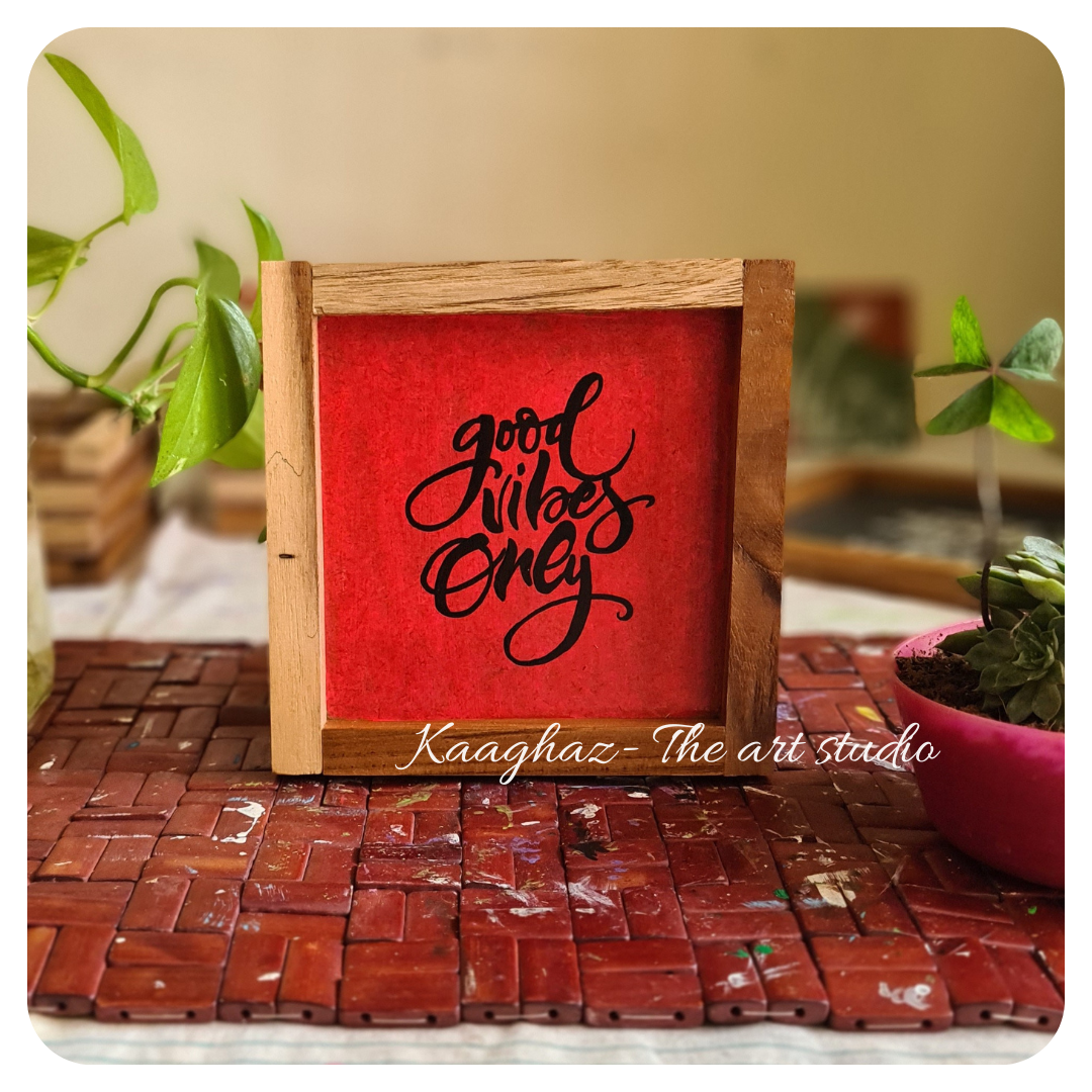 Quote wall frames- Good vibes only