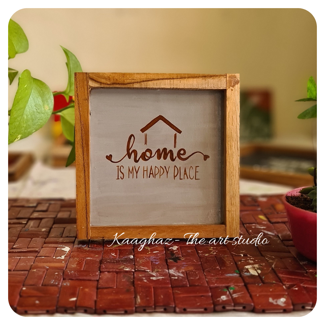 Quote wall frame- Home is my Happy Place