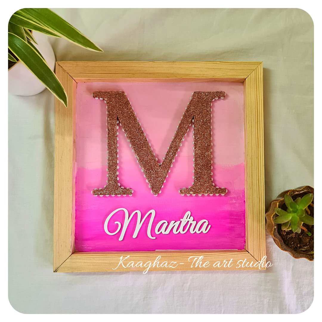 Monogram Name sign frame