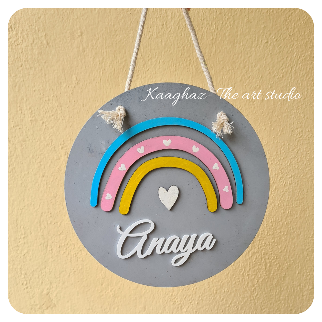 Rainbow nameboard for kids