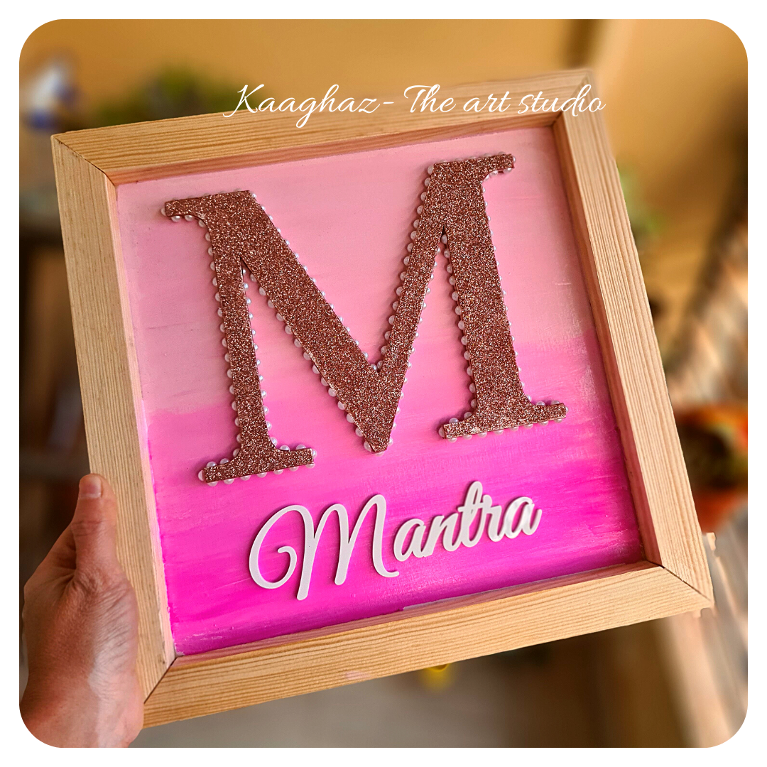 Monogram Name sign frame