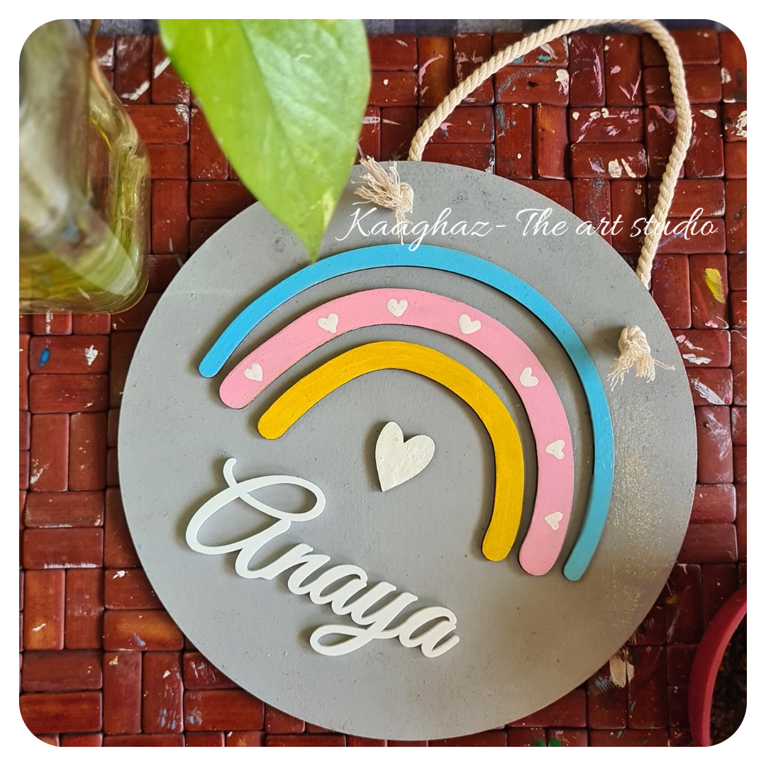 Rainbow nameboard for kids