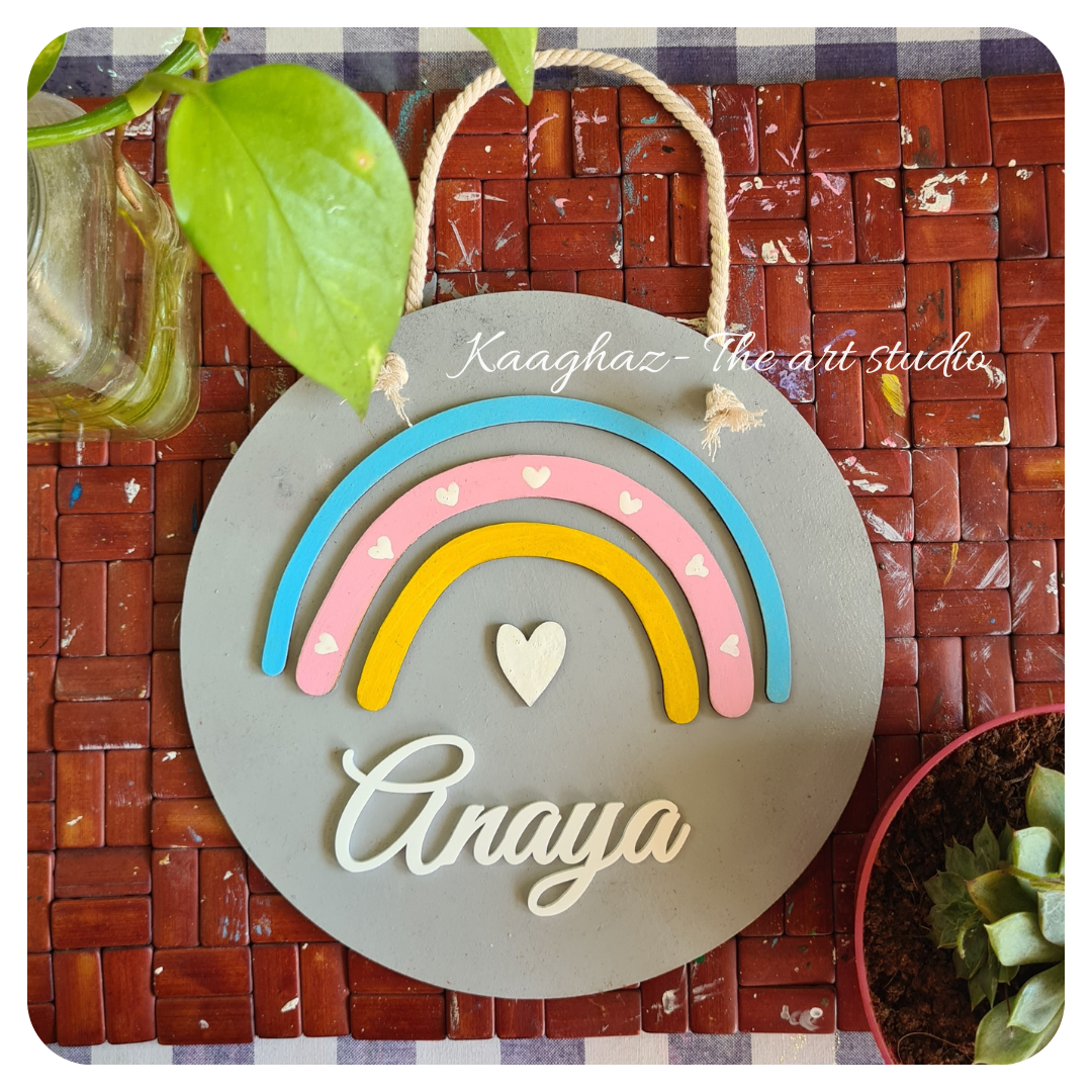 Rainbow nameboard for kids
