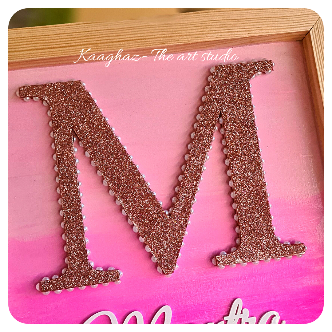 Monogram Name sign frame
