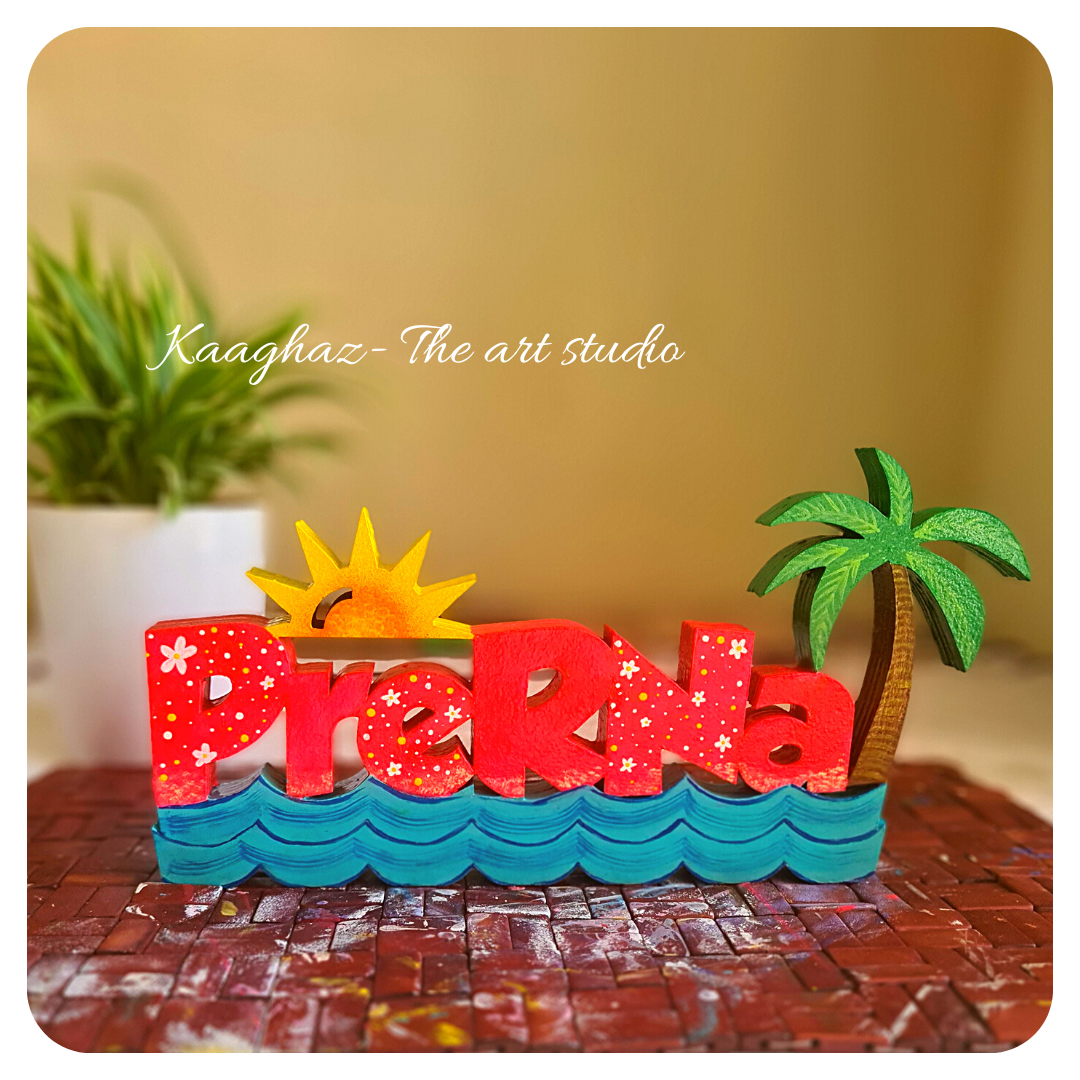 Free Standing Beach theme name sign