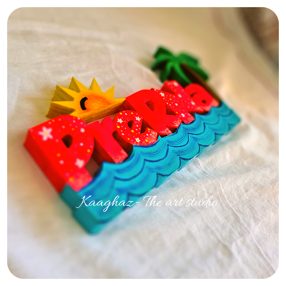 Free Standing Beach theme name sign