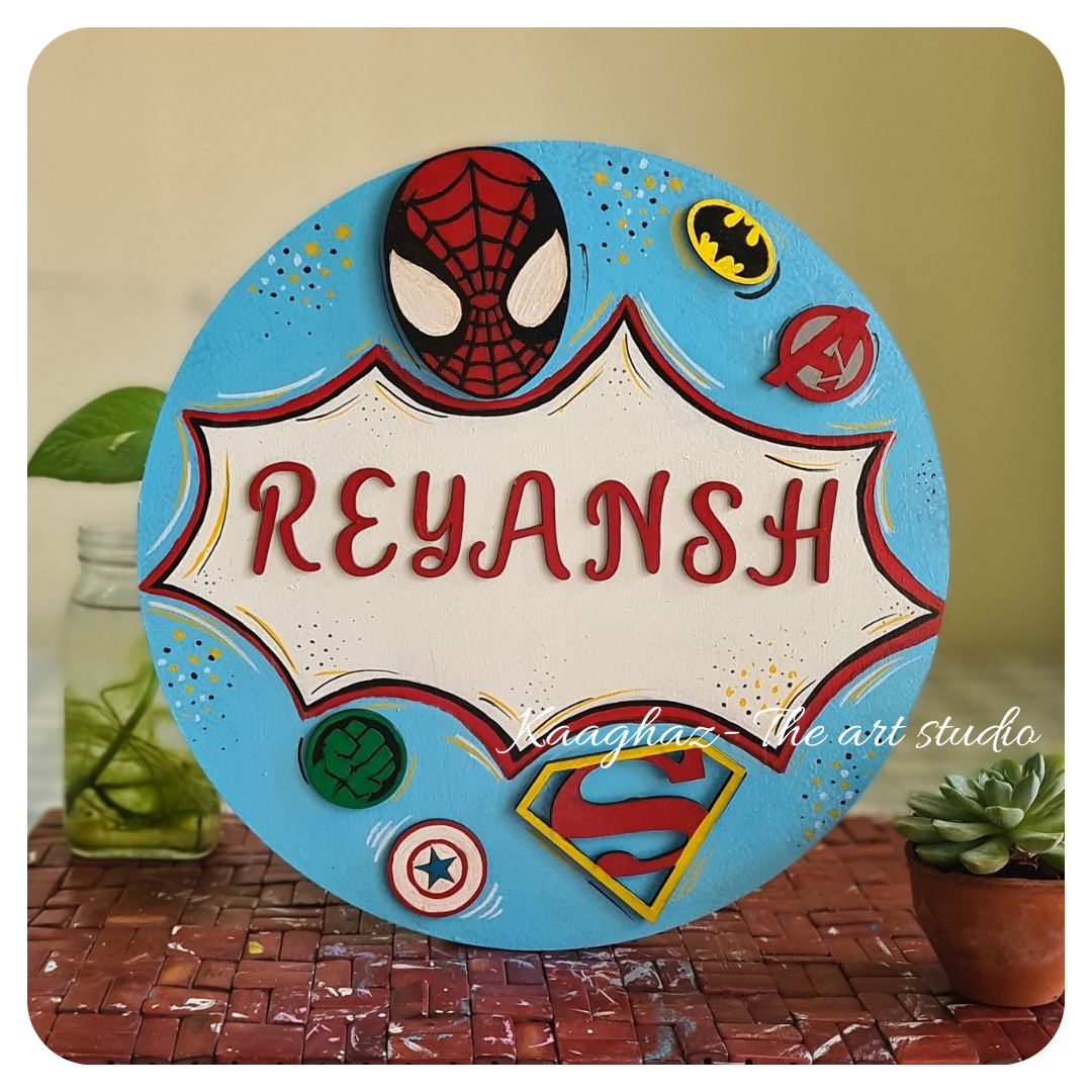 Superhero theme Nameboard- 1