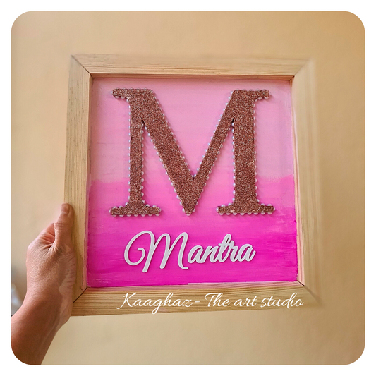 Monogram Name sign frame