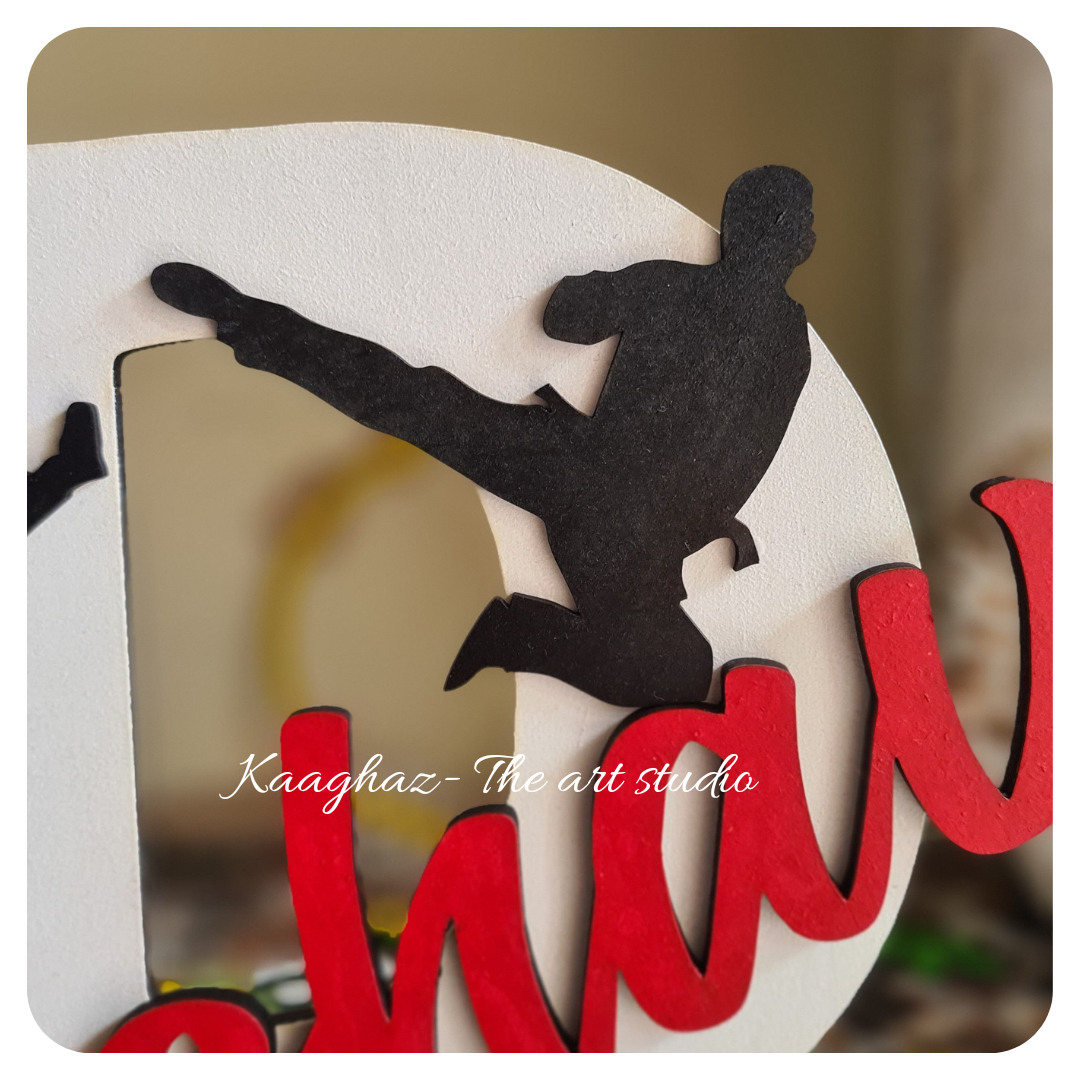 Taekwondo theme Monogram nameboard