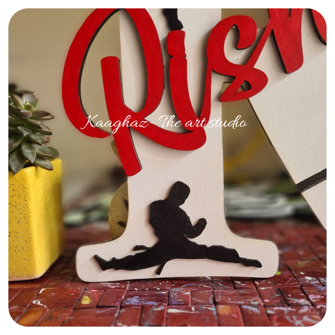 Taekwondo theme Monogram nameboard