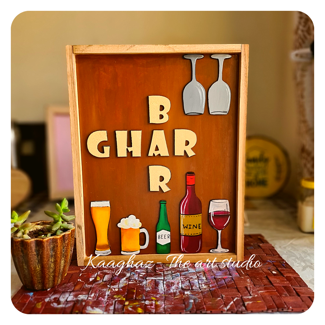 GHAR - BAR  liquor wall décor