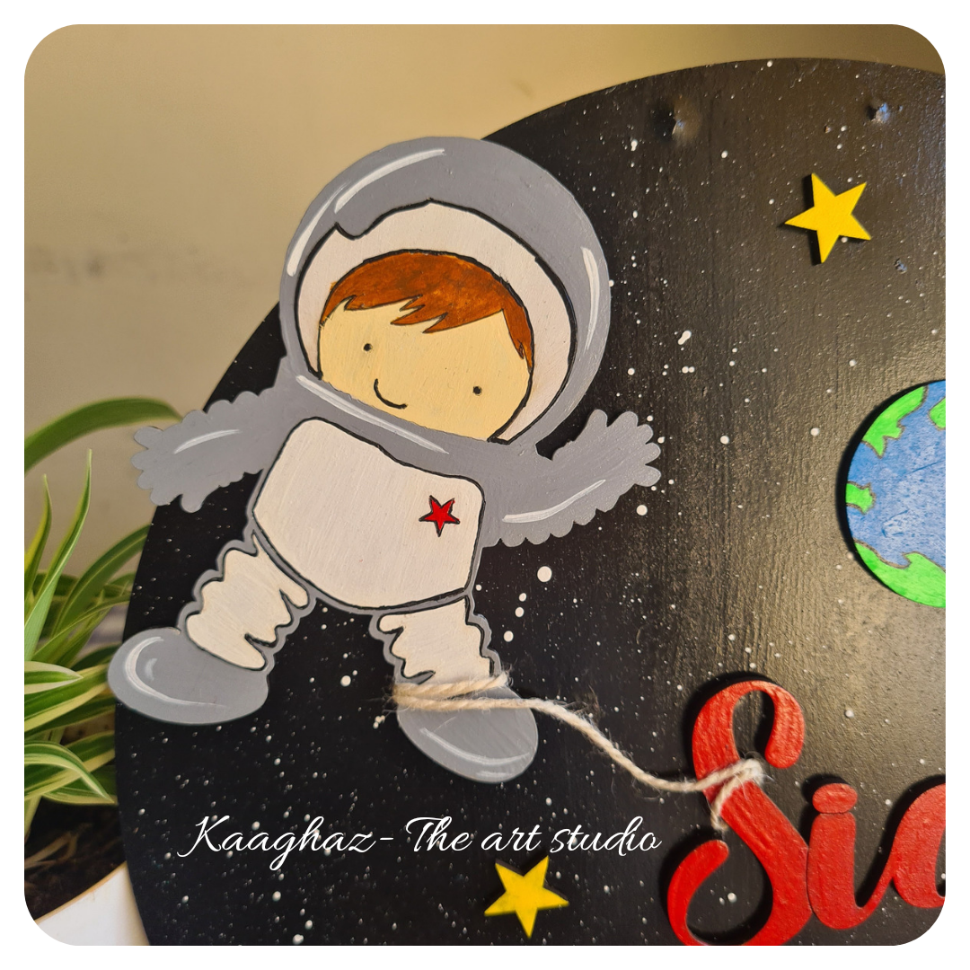 Space theme nameboard for kids -2