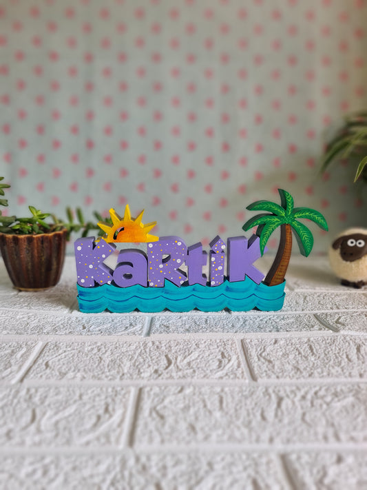 Free Standing Beach theme name sign